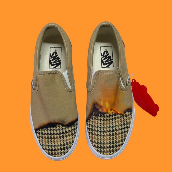 Vans Classic Slip Ons Burn Khaki - Picture 2 of 4